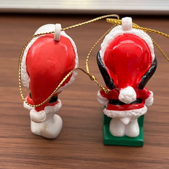 Snoopy/Woodstock/Peanuts Christmas ornaments Set(2) Holiday Vintage. - Picture 6 of 8